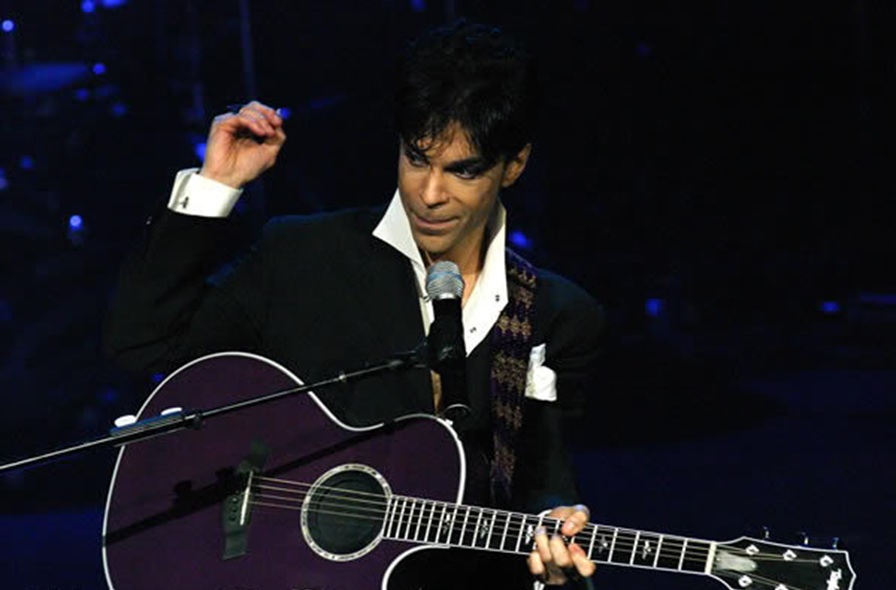 Prince with guitar