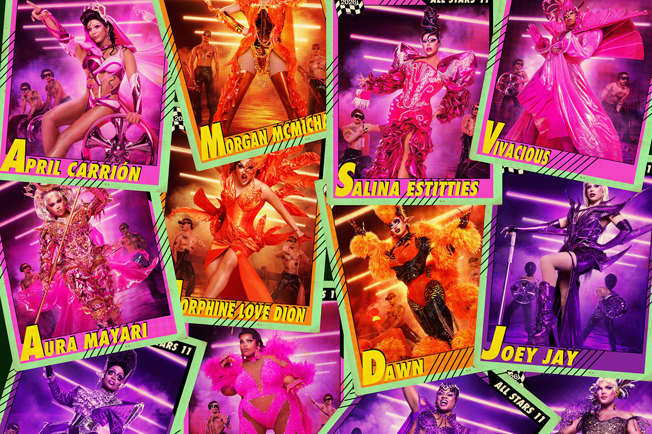 drag race all stars 11 cards splayed out