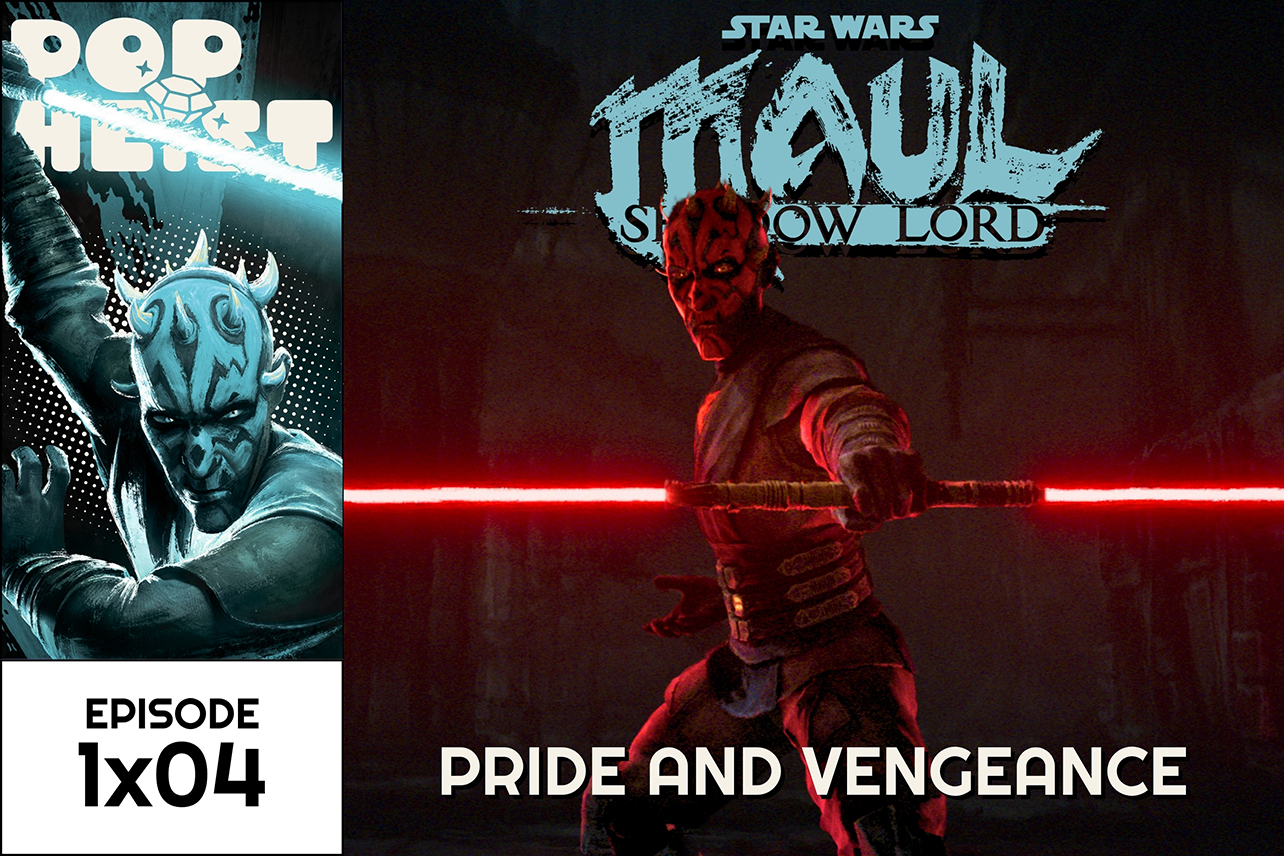 Maul with lightsaber lit