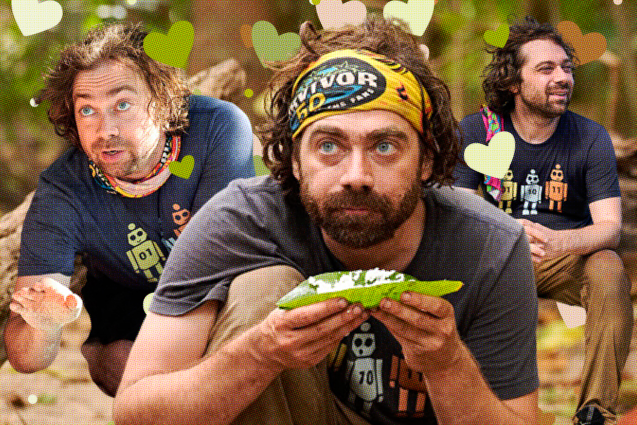 Christian in front of two other Christians, with hearts