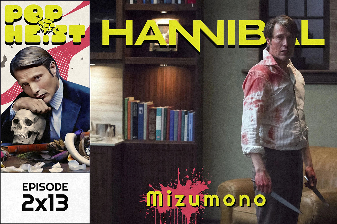 Hannibal in office covered in blood