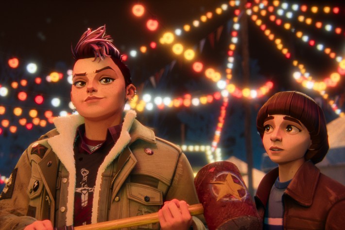 Stranger Things: Tales From '85: Season 1. (L-R) Odessa A’zion as Nikki and Benjamin Plessala as Will