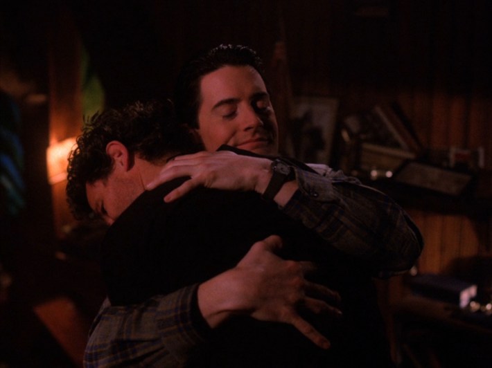 Coop and Harry hugging
