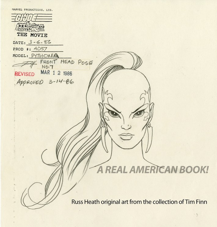 Russ Heath design of Pythona, head