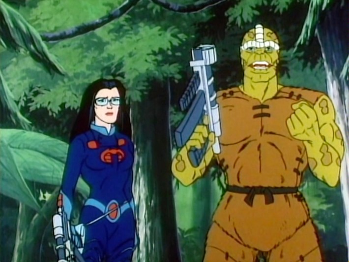 Baroness and humanoid Cobra Commander
