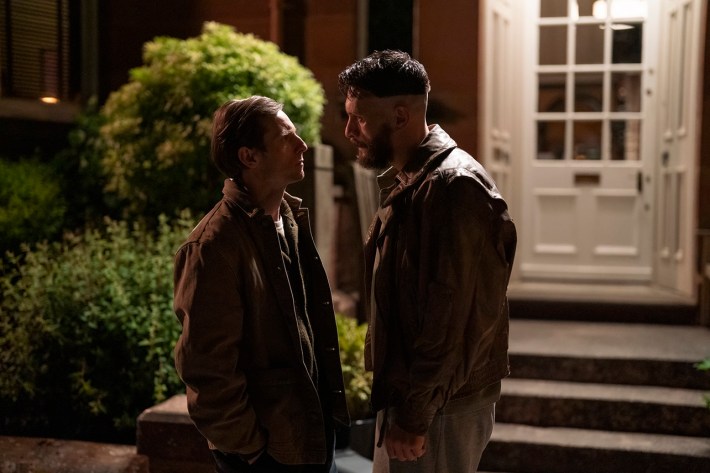 Half Man men confronting each other