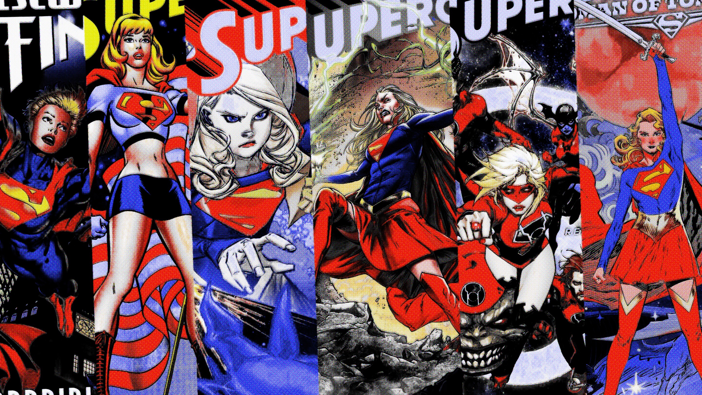 Collage of SUpergirl comics