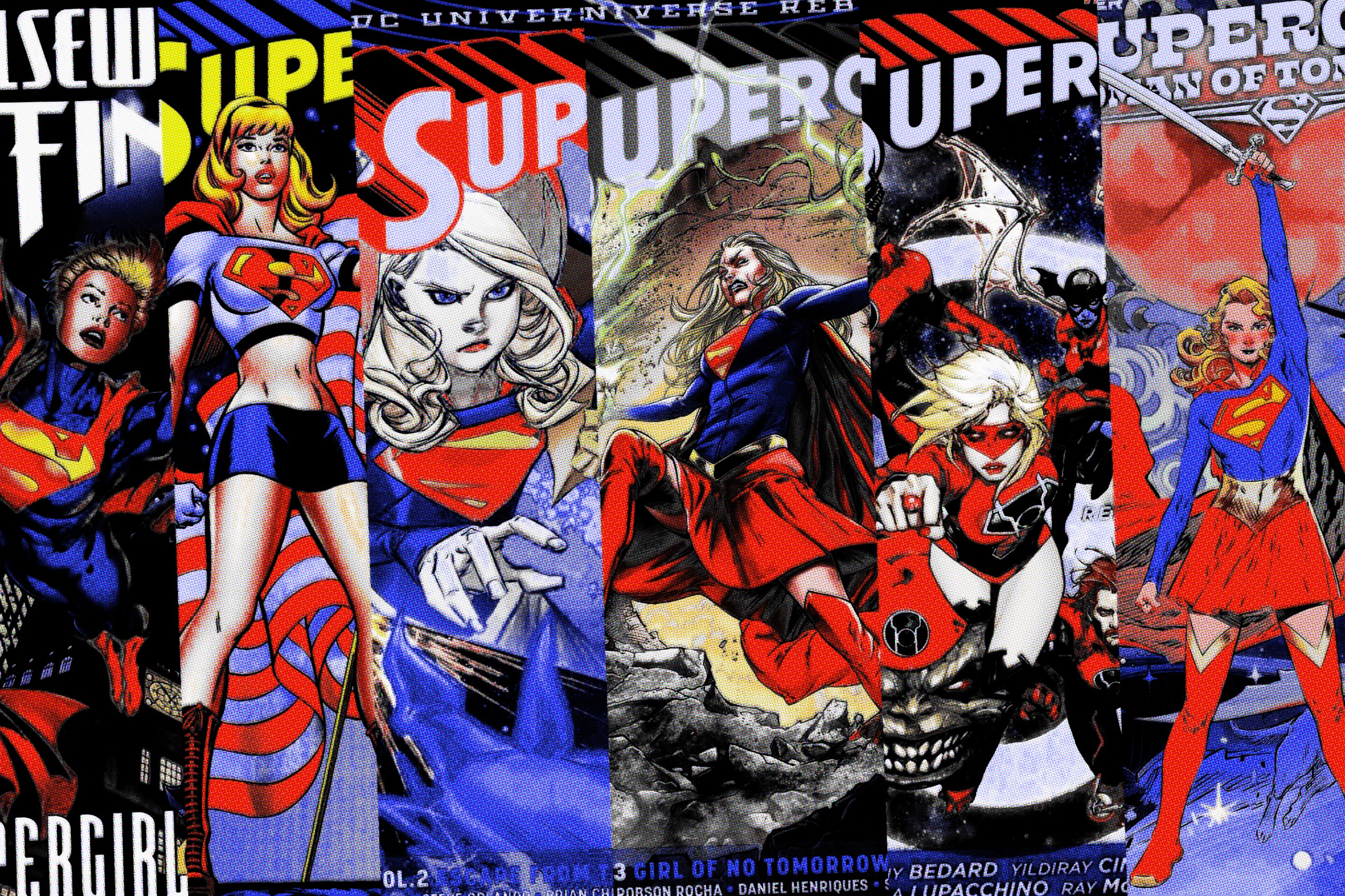 Collage of SUpergirl comics