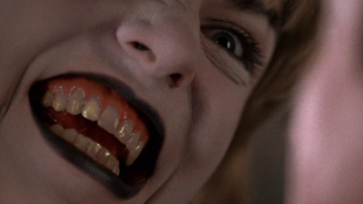 Laura baring teeth