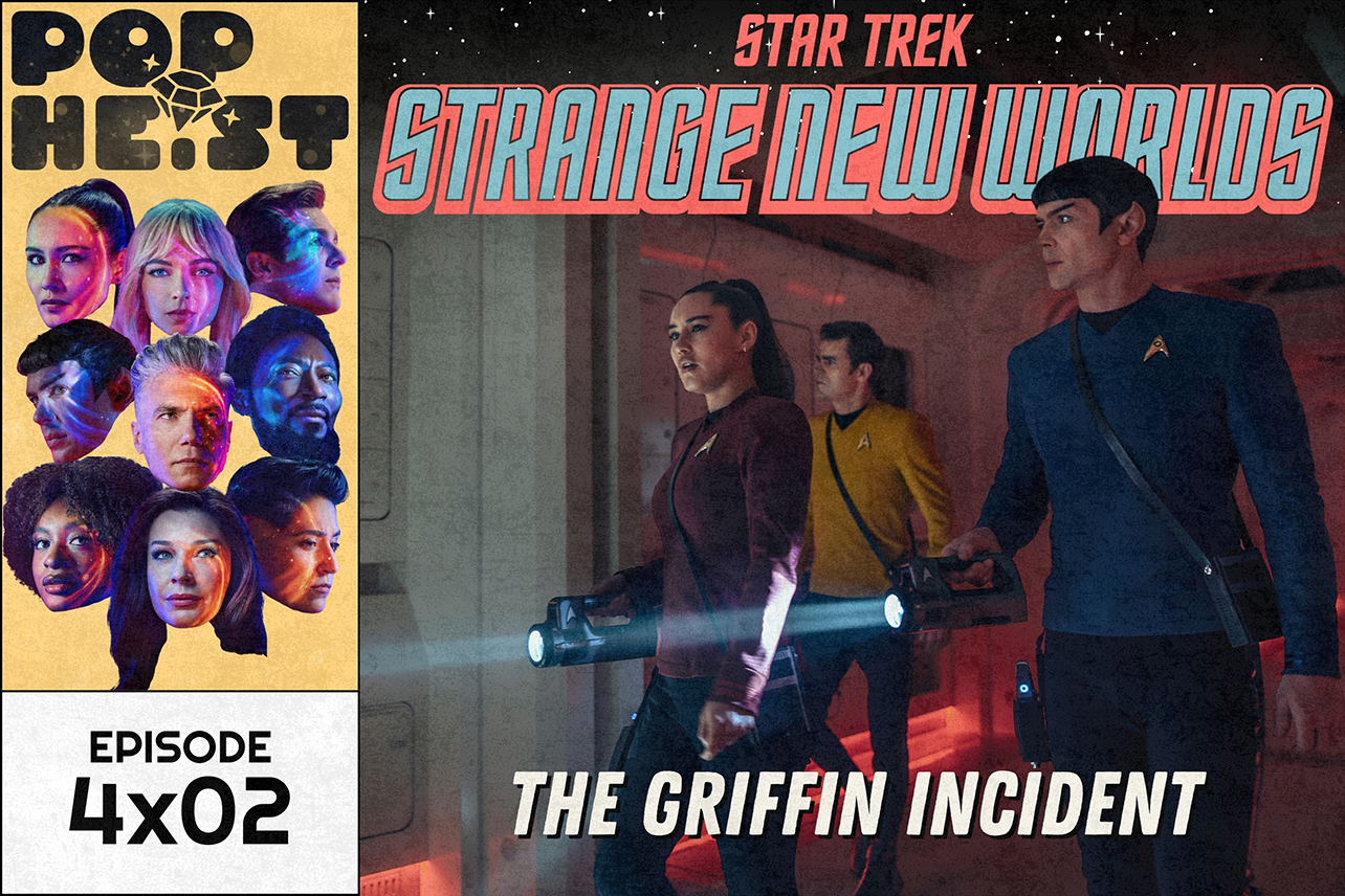 La'an Spock and Kirk with flashlights