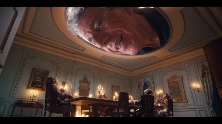 Daniel's head in ceiling