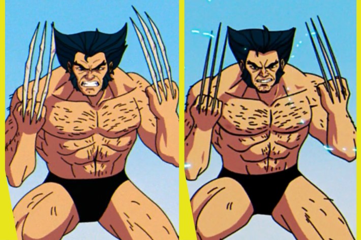 Wolverine with bone and metal claws
