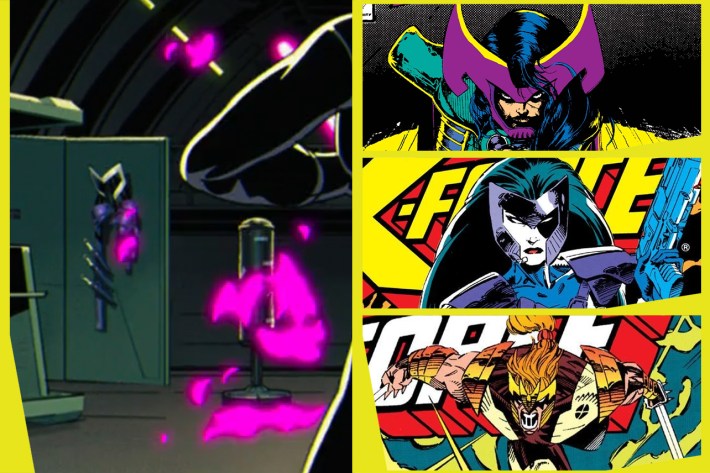 Headgear behind Psylocke and three candidates