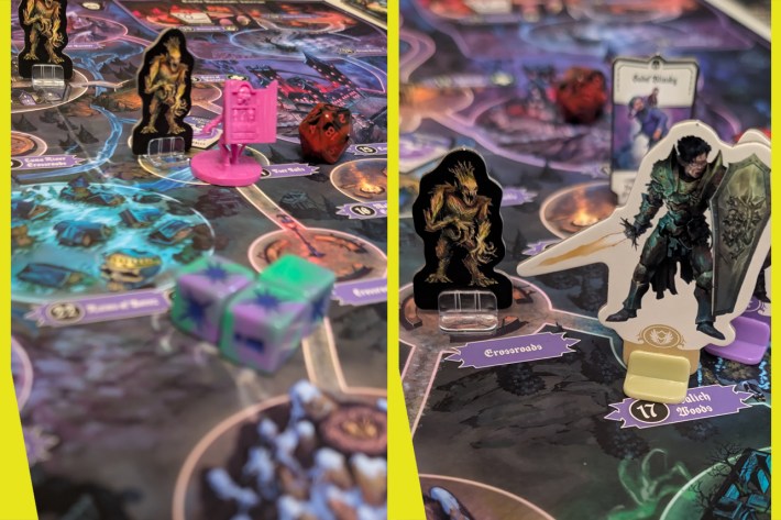 Horrified Ravensloft pieces on board