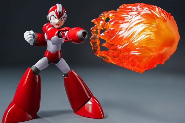 Mega Man firing fireball