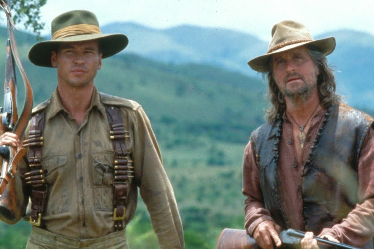 Kilmer and Douglas in jungle