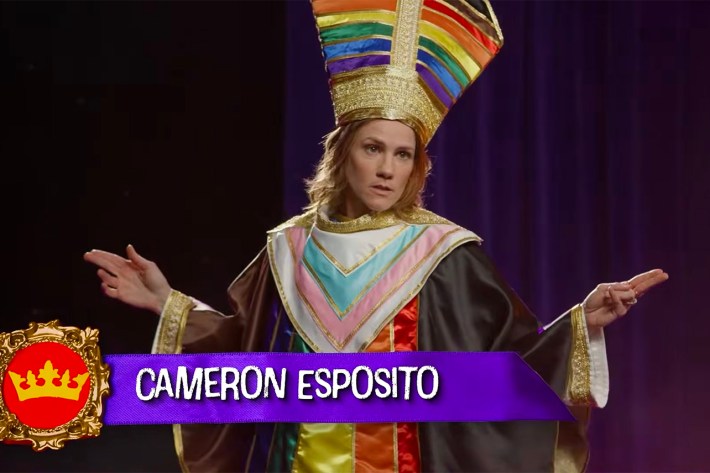 Cameron in queer papal cossack
