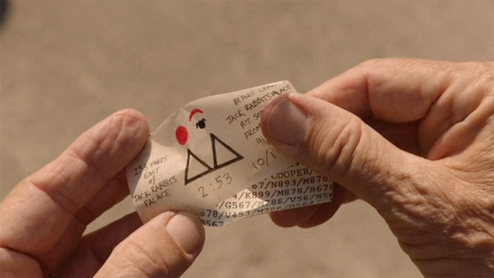 Piece of paper with triangles