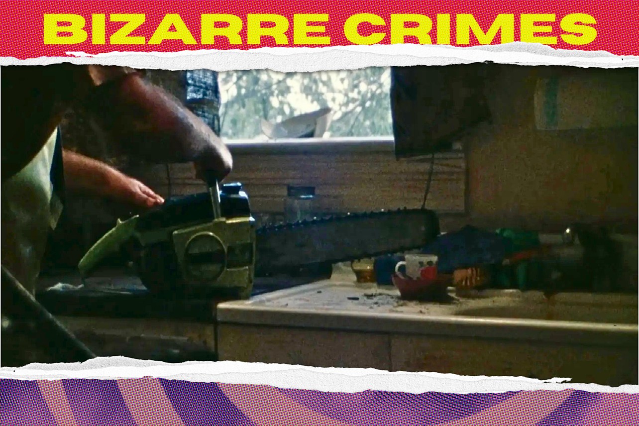 Chain Saw in the sink
