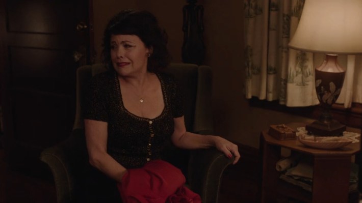 Audrey looking panicked