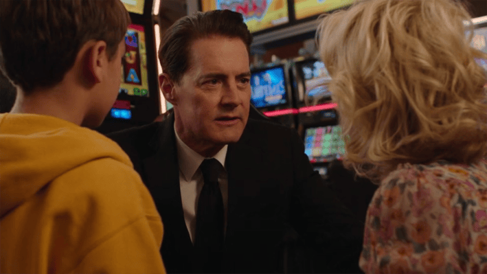 Cooper saying goodbye to Dougie's family