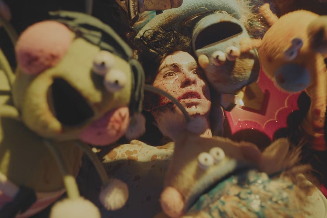 Puppets and bloody body